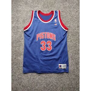Vintage Youth Champion Grant Hill Pistons #33 NBA Jersey Size X Large 18-20 Blue